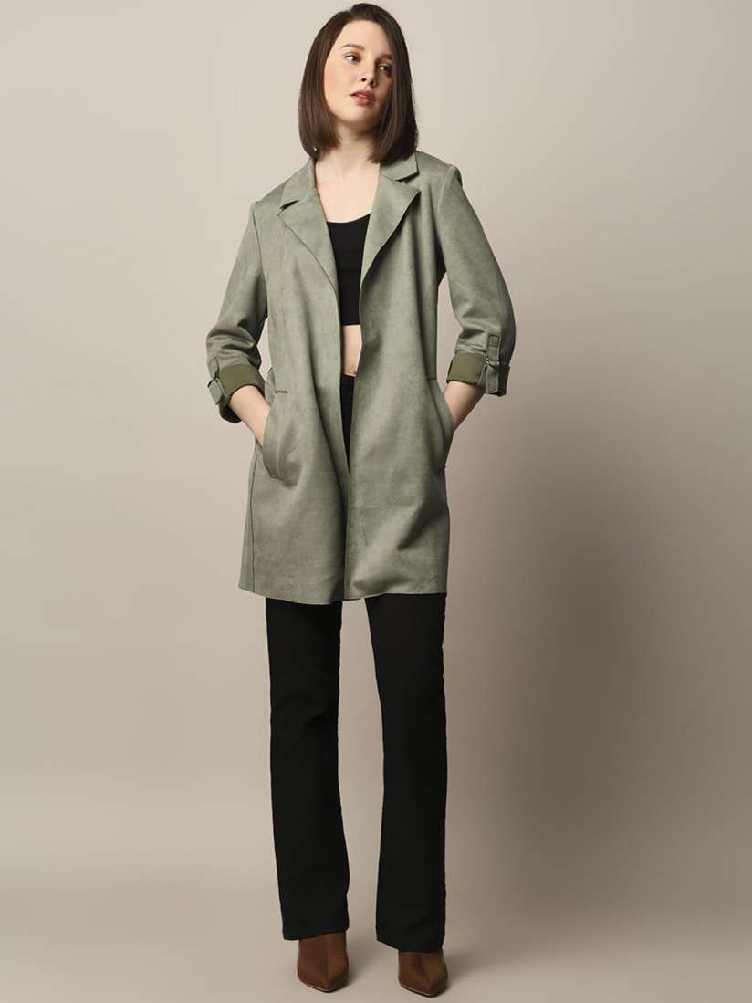 Longline open front jacket top