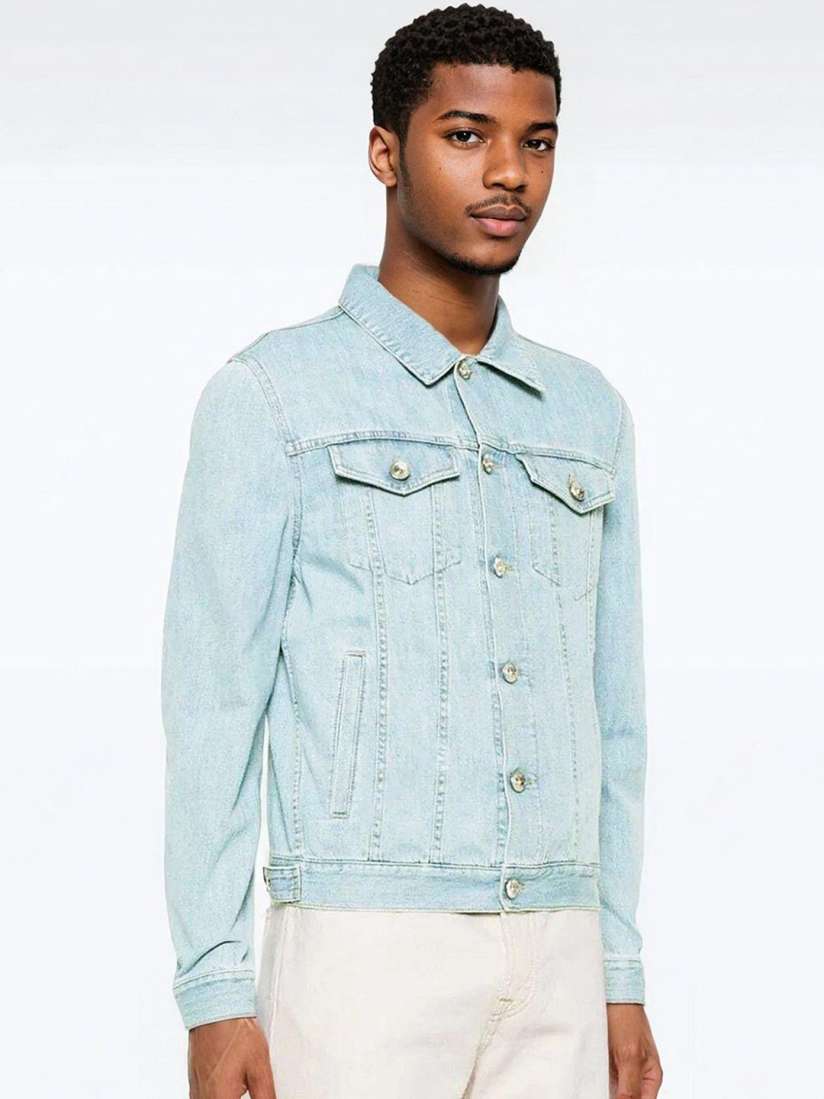 Buy Kotty Men Solid Denim Jacket Jackets for Men 30848613 Myntra