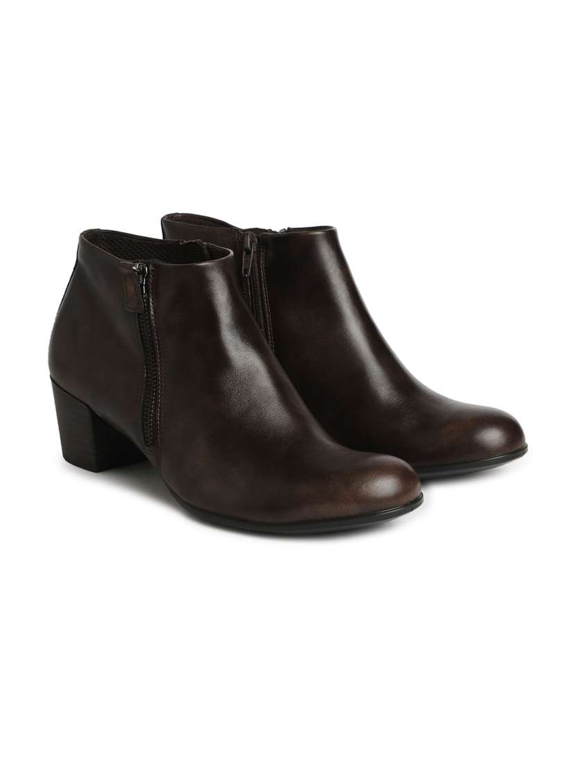 Buy ECCO Women Leather Block Heeled Ankle Boots Boots for Women 30847395 Myntra