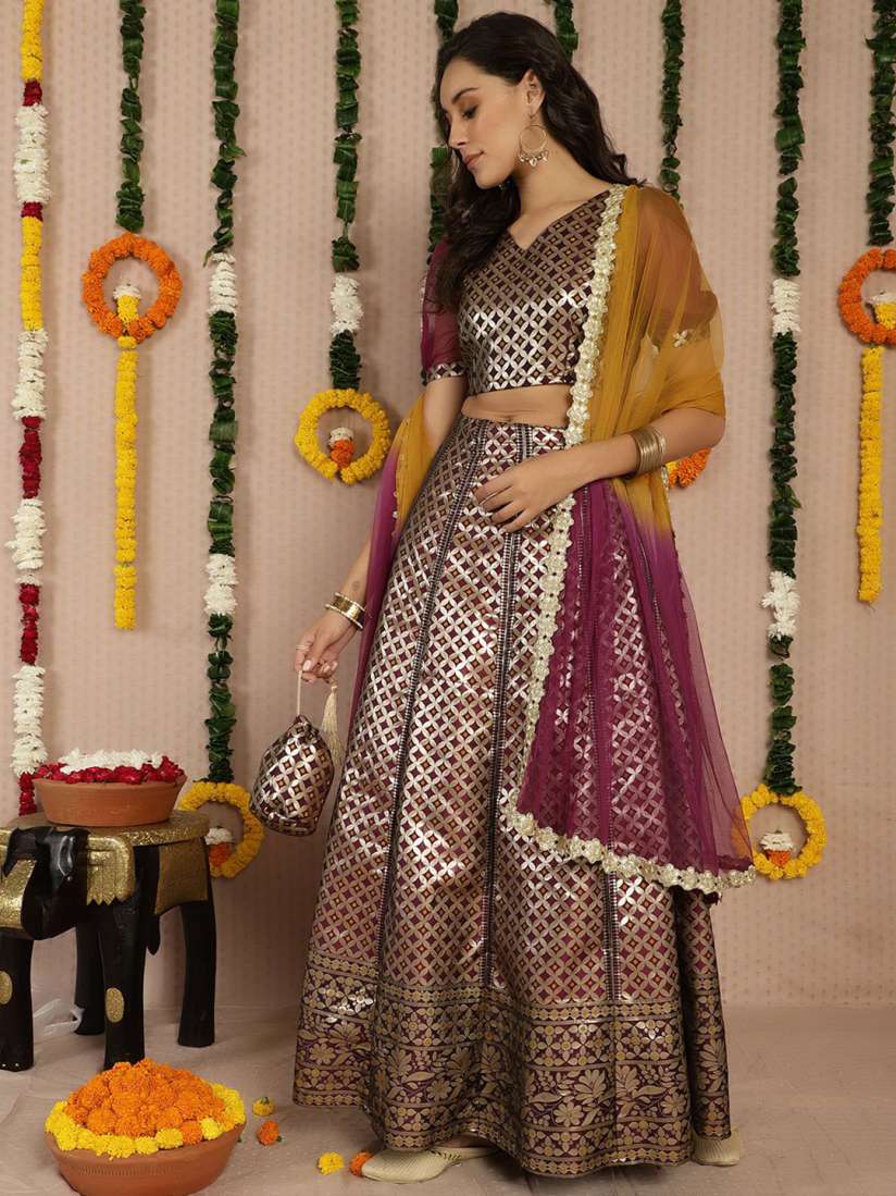 Banarasi lehenga myntra best sale