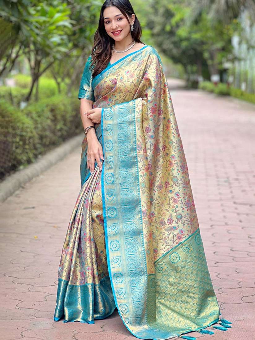 Buy MySilkLove Floral Printed Banarasi Saree Sarees for Women 30829084 Myntra