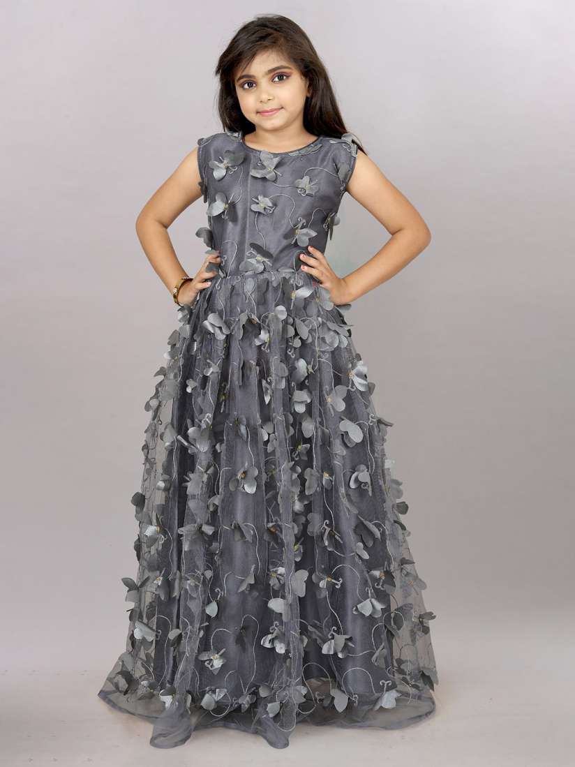 Buy JULEE Girl Floral Embroidered Net Gown Dress Dresses for Girls 30834140 Myntra