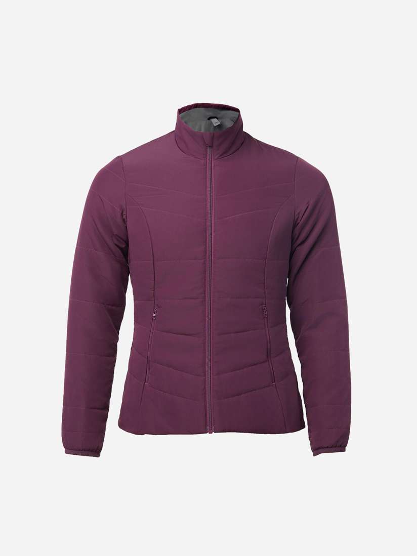 Buy FORCLAZ By Decathlon Women Purple Navy Upto 0 Degrees Non Hooded Synthetic Puffer Jacket Jackets for Women 30874719 Myntra