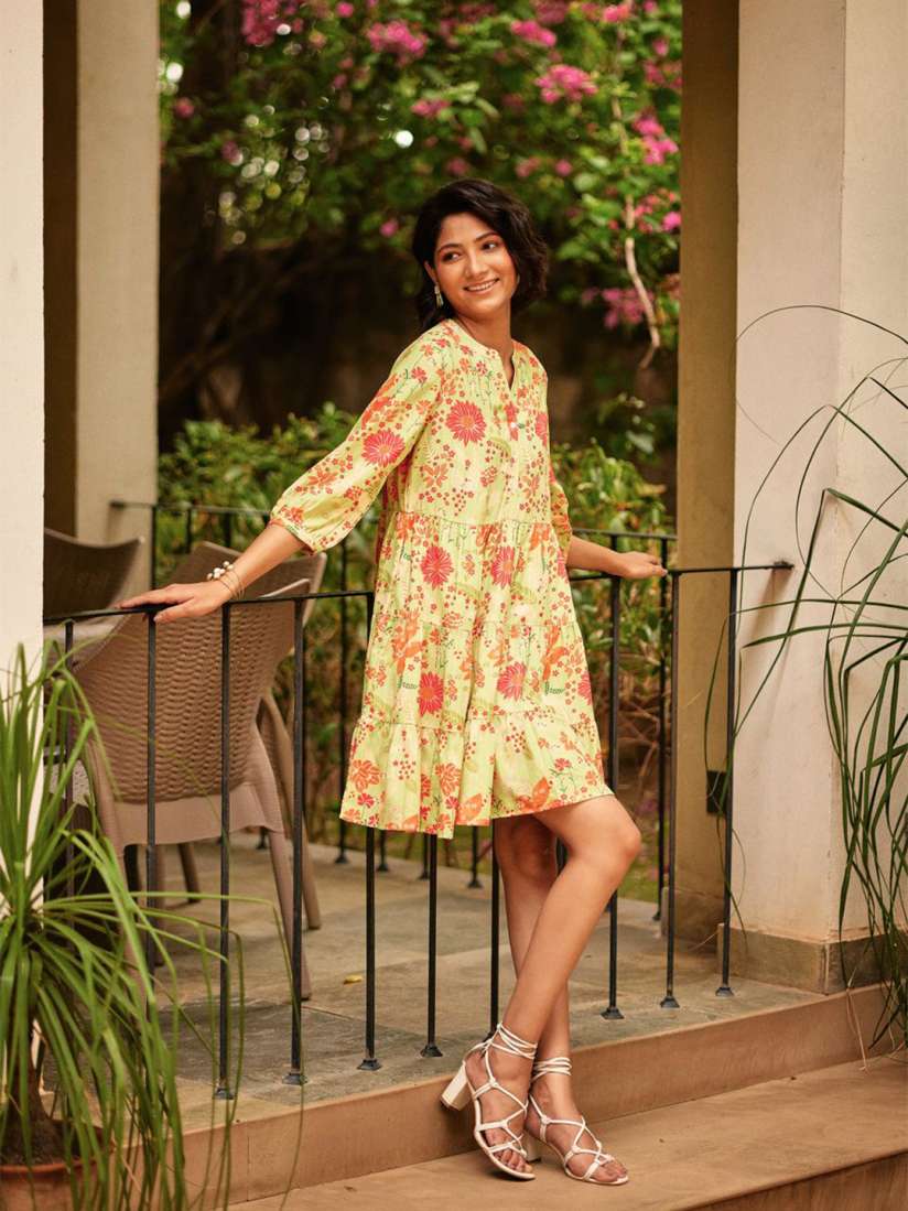 Buy KIZI Floral Print Fit Flare Dress Dresses for Women 30835534 Myntra
