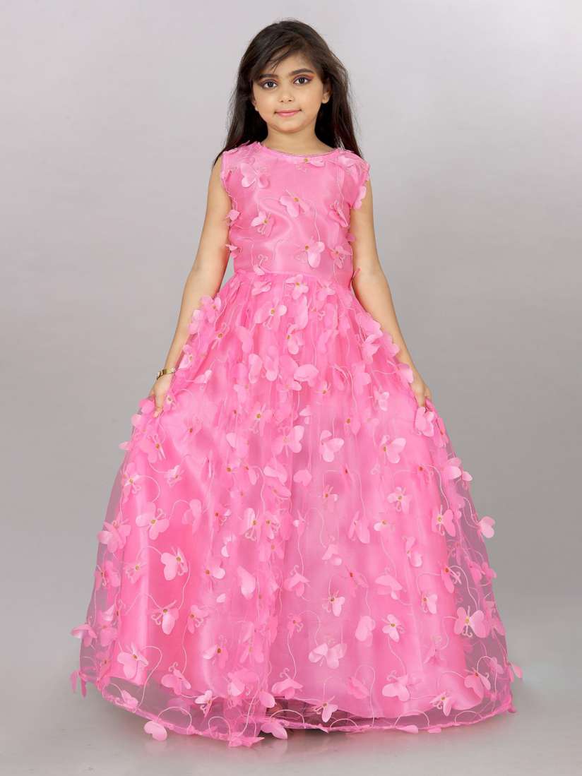 Buy JULEE Girls Embroidered Net Maxi Dress Dresses for Girls 30834142 Myntra