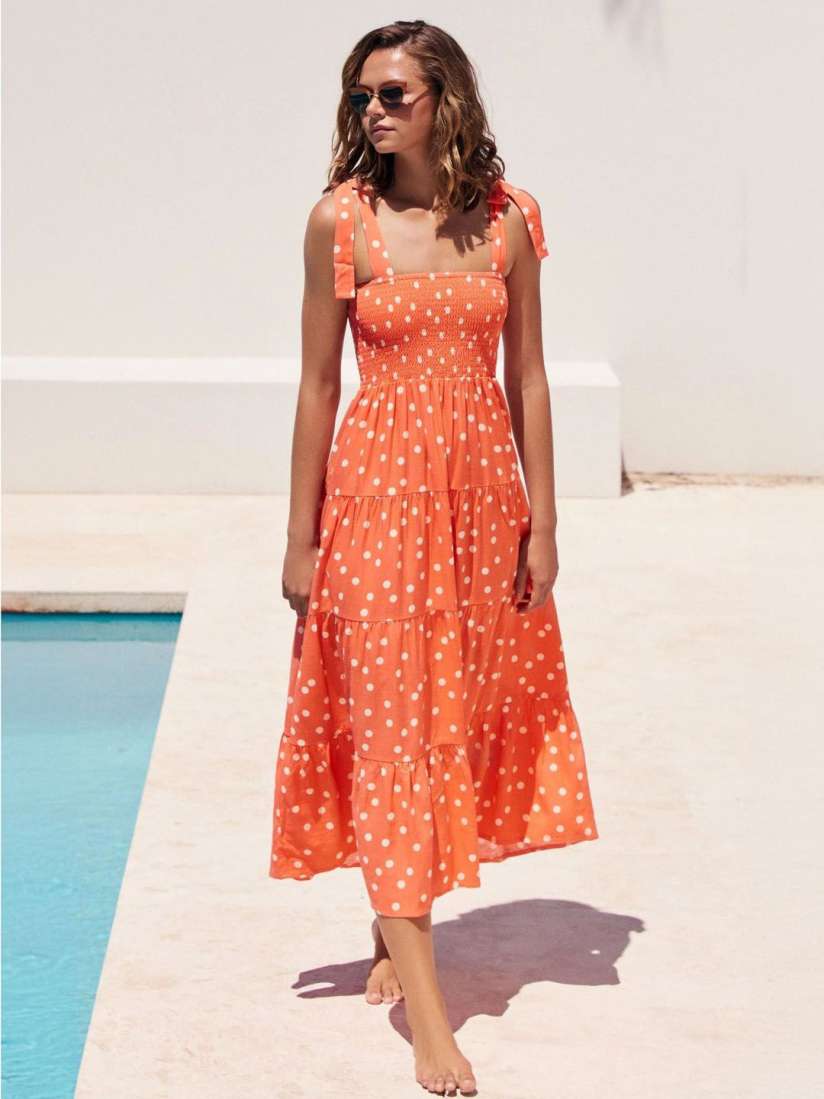 Buy StyleCast Polka Dot Print Fit Flare Midi Dress Dresses for Women 30846497 Myntra