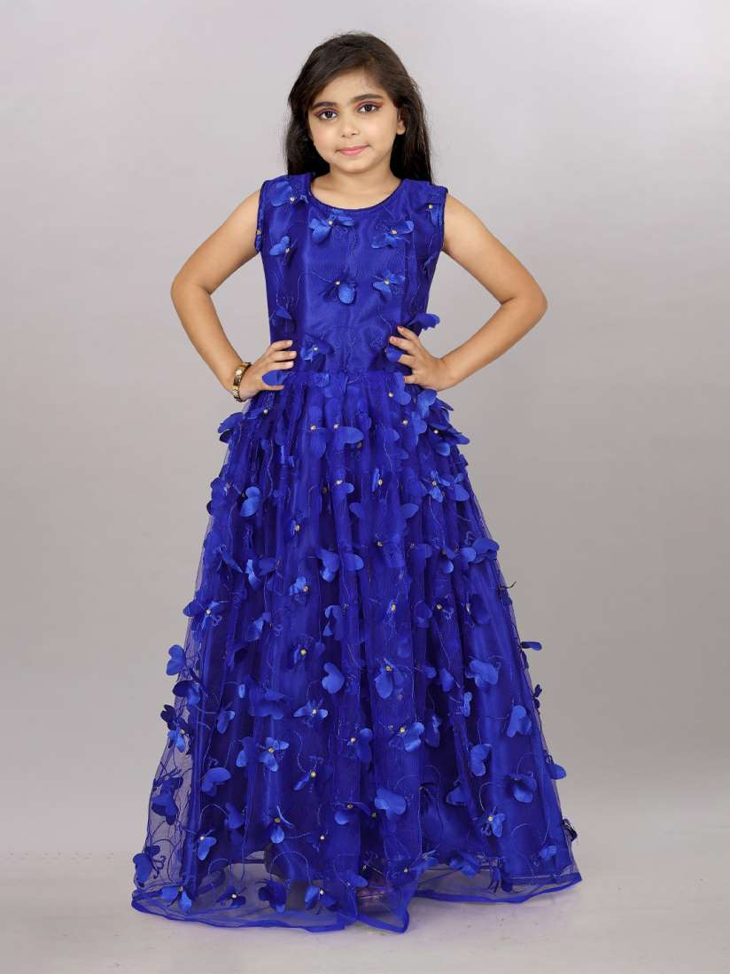 Buy LADY SHOPI Girls Embroidered Gown Maxi Dress Dresses for Girls 30834487 Myntra