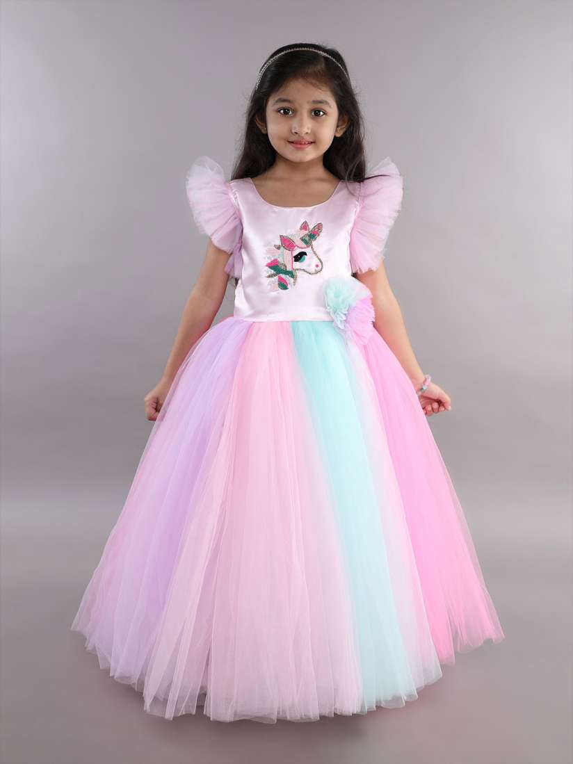 Unicorn gown for girls cheap