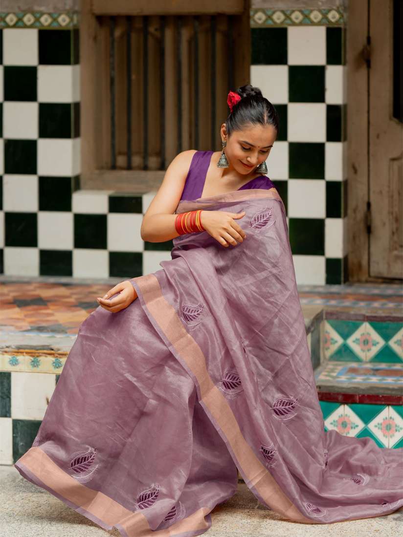 Organza saree myntra clearance