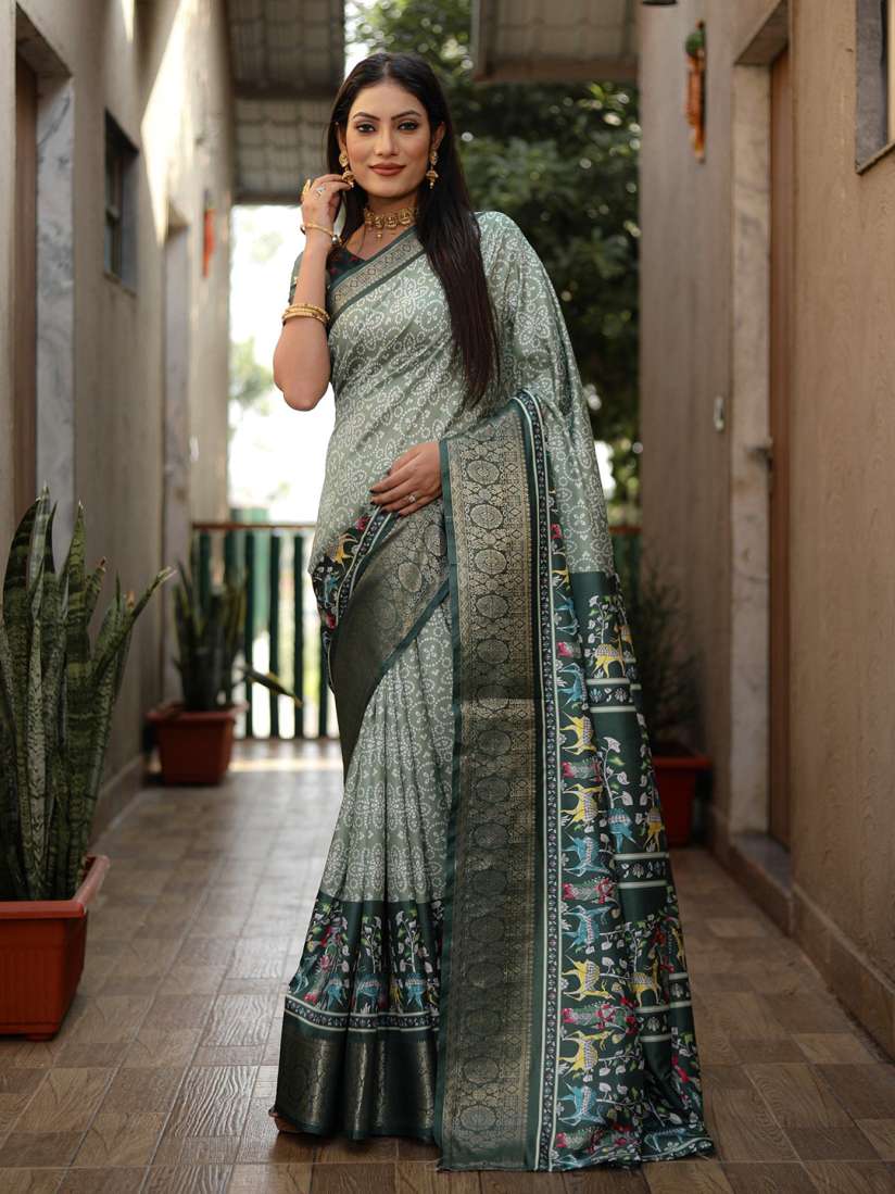 Myntra bandhani saree shop