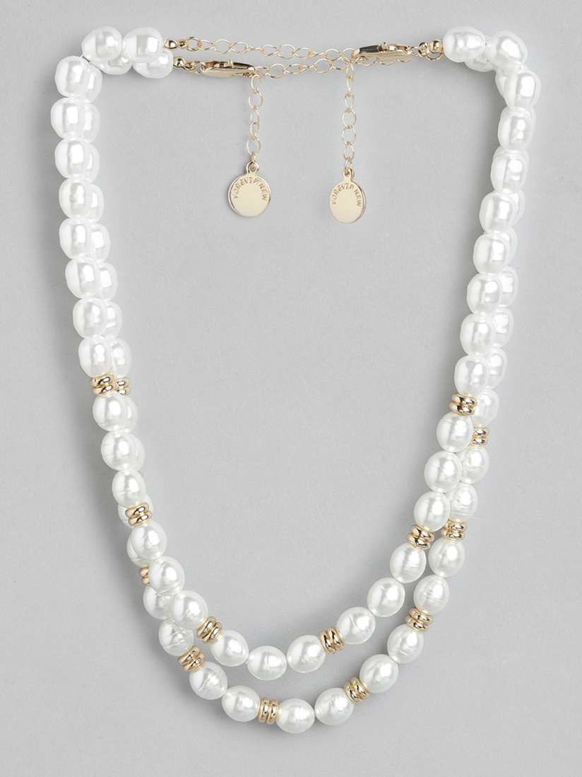 Pearl necklace myntra hotsell