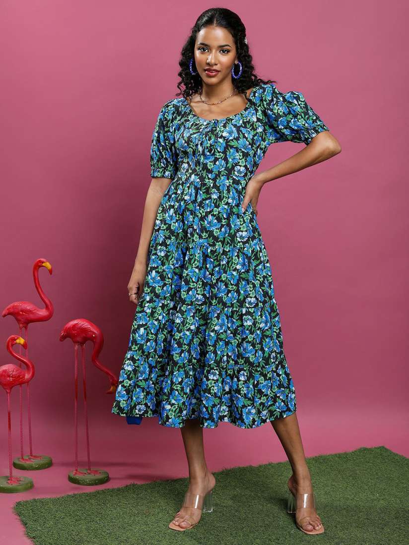 Buy Tokyo Talkies Floral Print Maxi Dress Dresses for Women 30864130 Myntra
