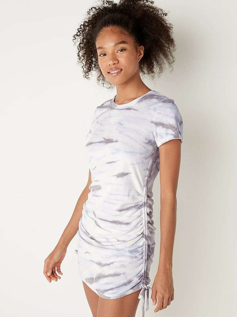Ruched side t shirt dress online