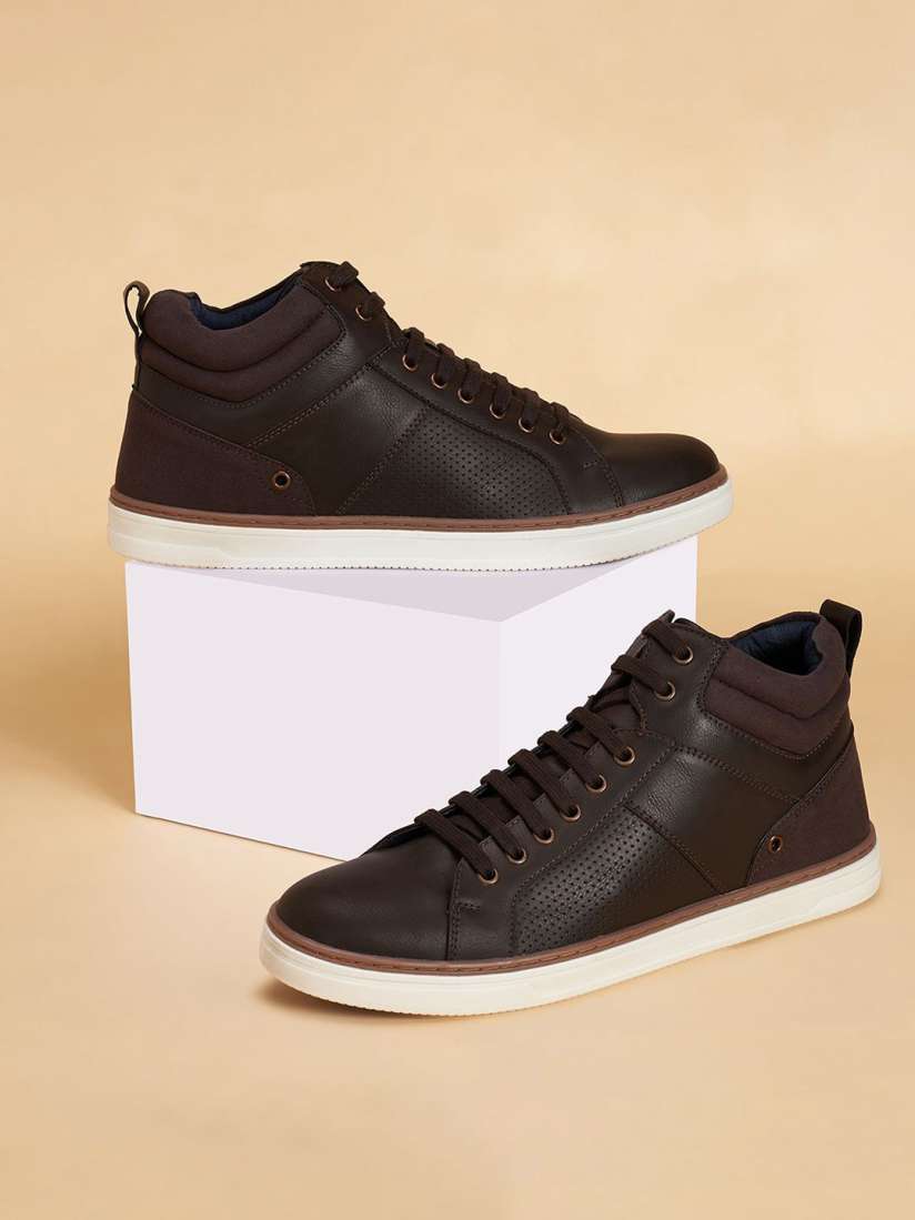 Buy BYFORD by Pantaloons Men PU Contrast Sole Sneakers Casual Shoes for Men 30886048 Myntra