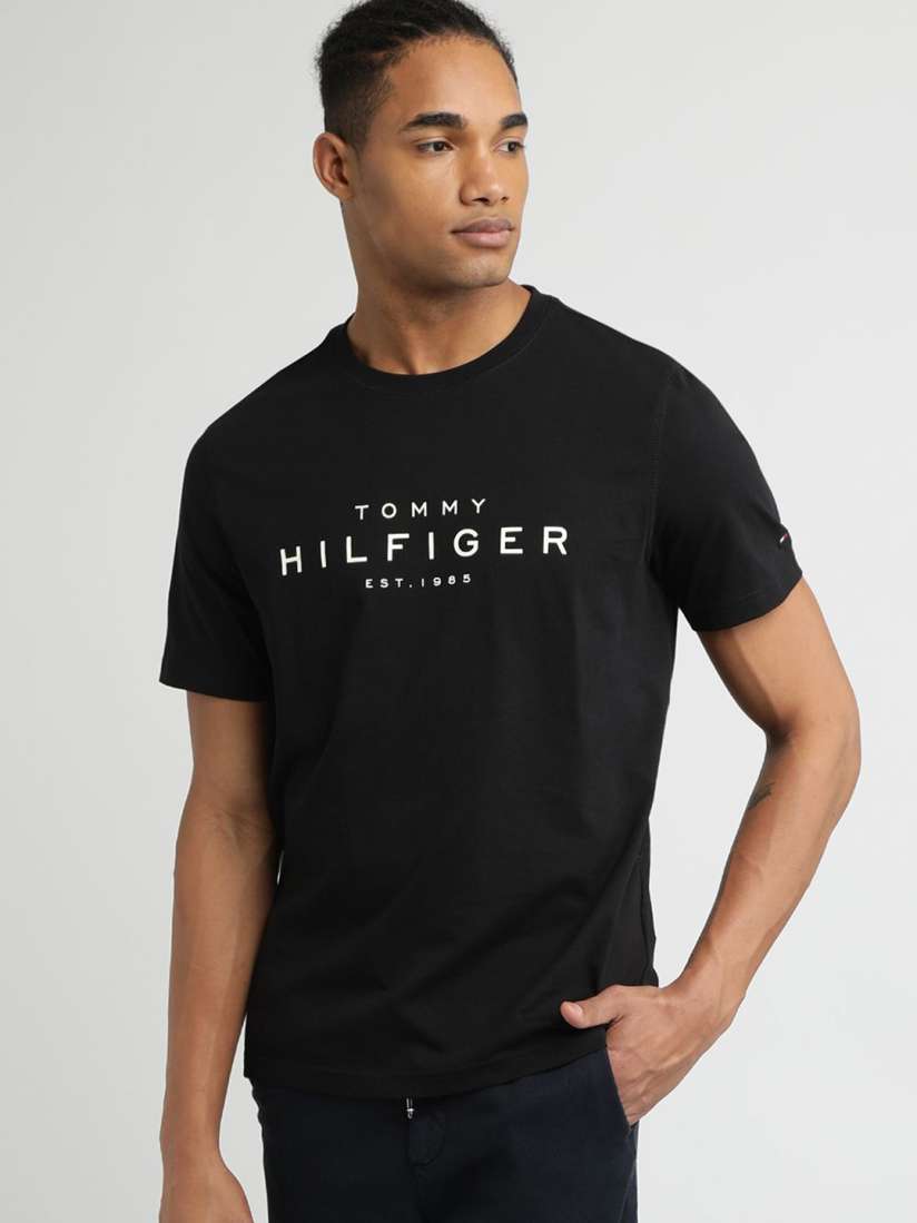 Buy Tommy Hilfiger Men BIG RWB Brand Logo Printed Round Neck Cotton T shirt Tshirts for Men 30909820 Myntra