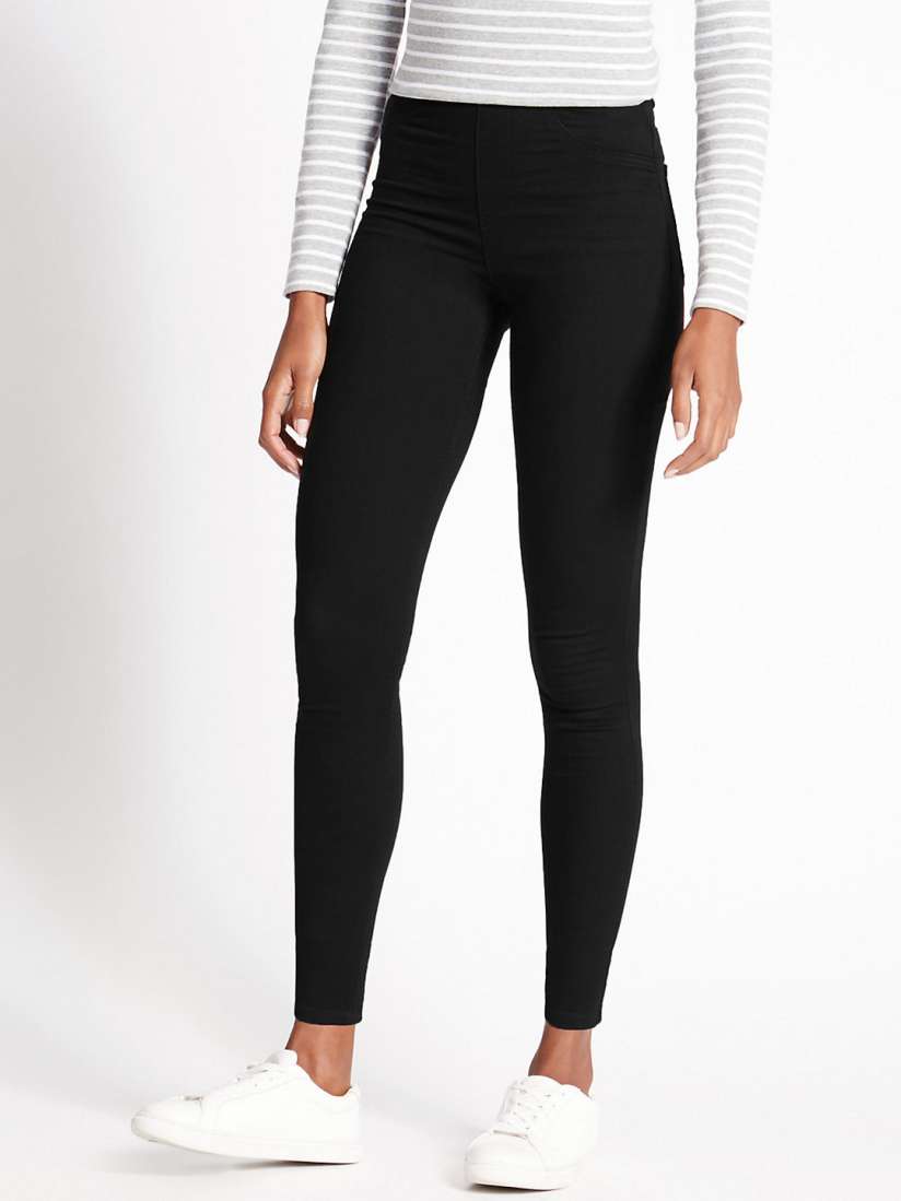 Buy Marks Spencer Black Flexifit Treggings Jeggings for Women 2024075 Myntra