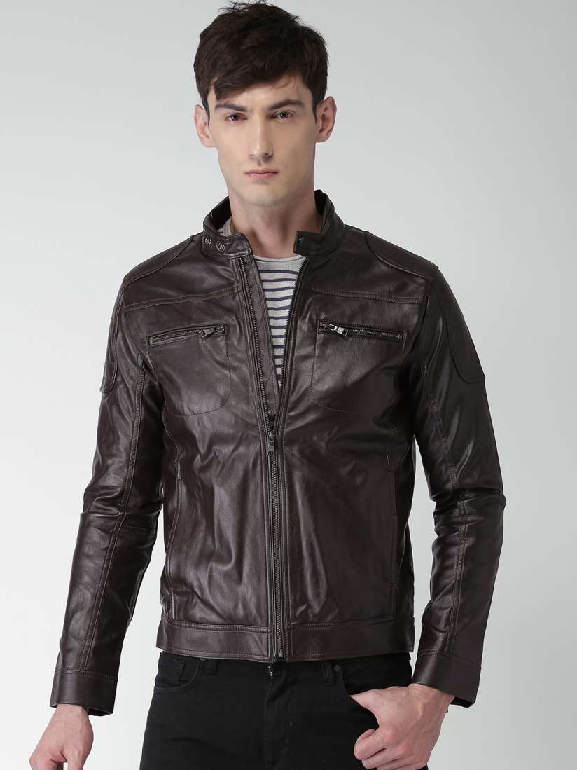 Celio leather jacket price on sale