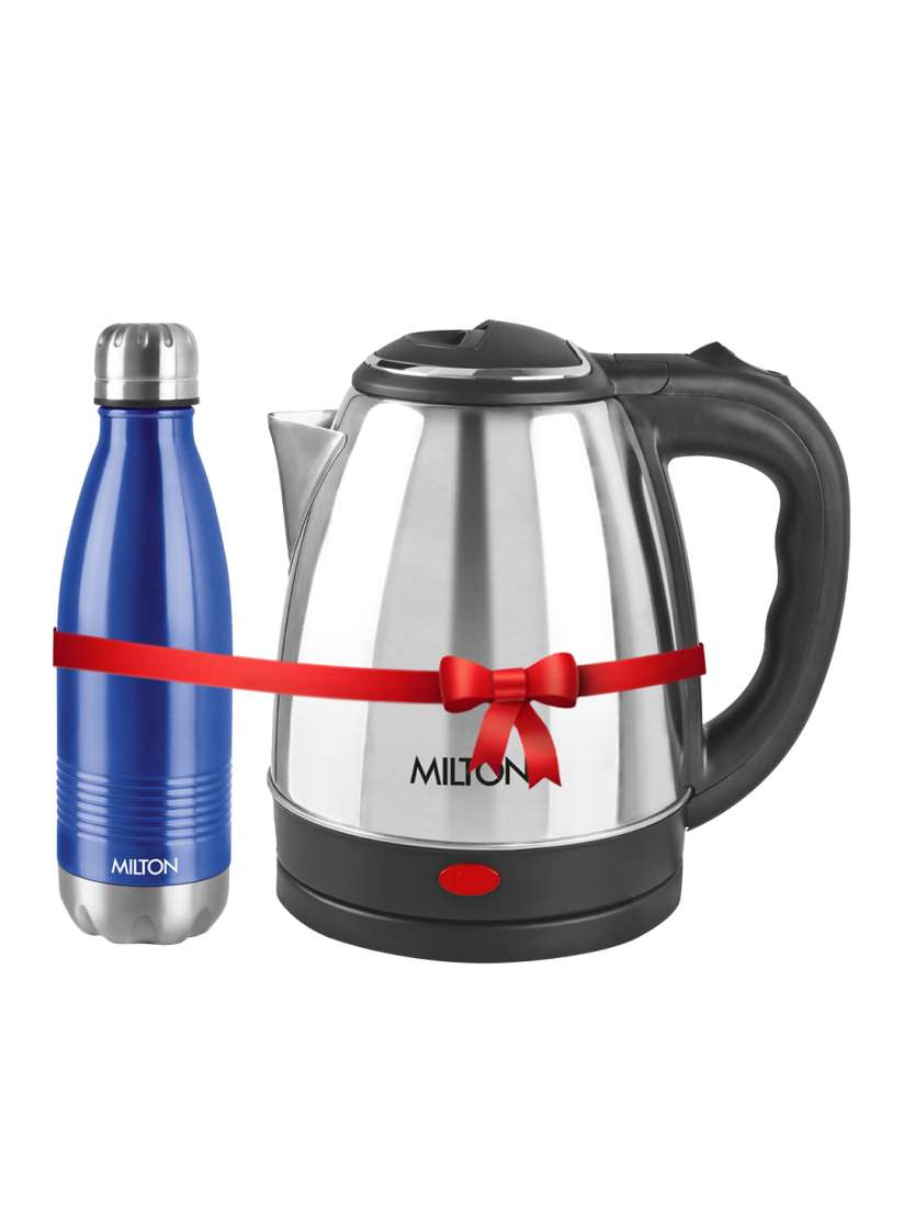 Buy Milton Pack Of 2 Electric Kettle 1.5 Litres Silver and Duo Dlx 750 Thermosteel 700 ml Blue Electric Kettle for Unisex 20247062 Myntra