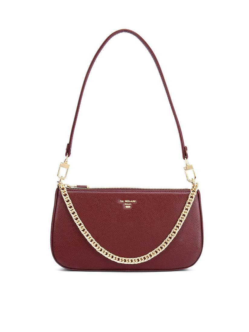 Buy Da Milano Women Burgundy Leather Structured Sling Bag Handbags for Women 20249228 Myntra