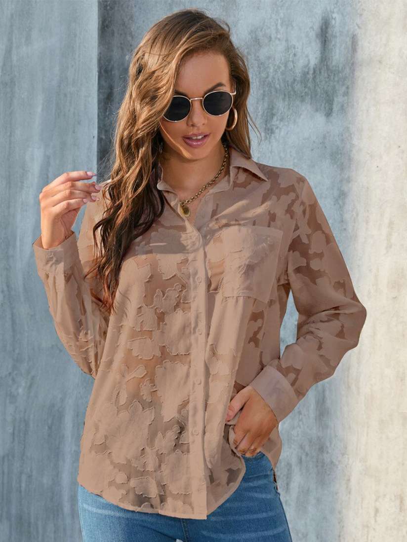 Latest Chiffon Top Styles Blouse Best Chiffon Styles 3/4 Sleeve