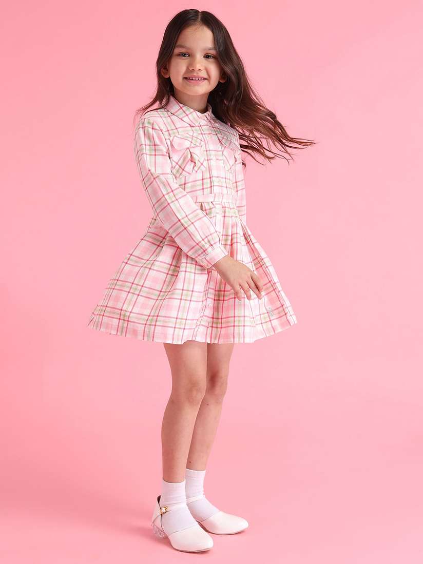 Buy Polo Kids Girls Cotton Checked Shirt Dress