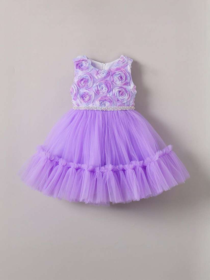 Purple Hopscotch Party Wear Frocks Buy Hopscotch Girls BLENDED Fit