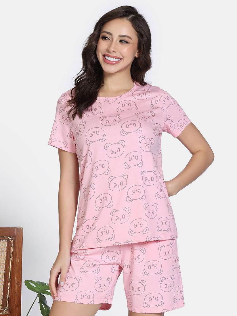 Buy Zivame Women Printed Pure Cotton Night suit Night suits for