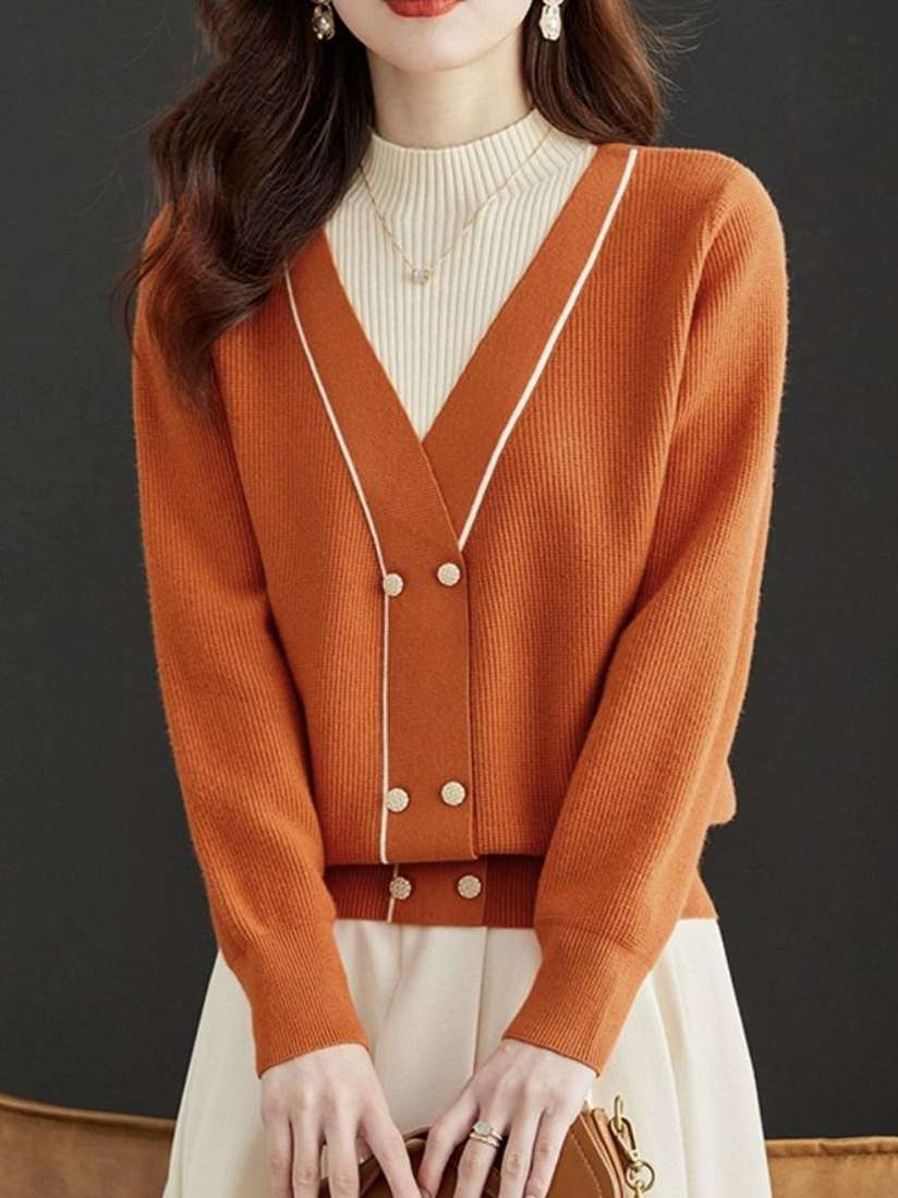 StyleCast Women Ribbed Long Sleeves Cashmere Cardigan