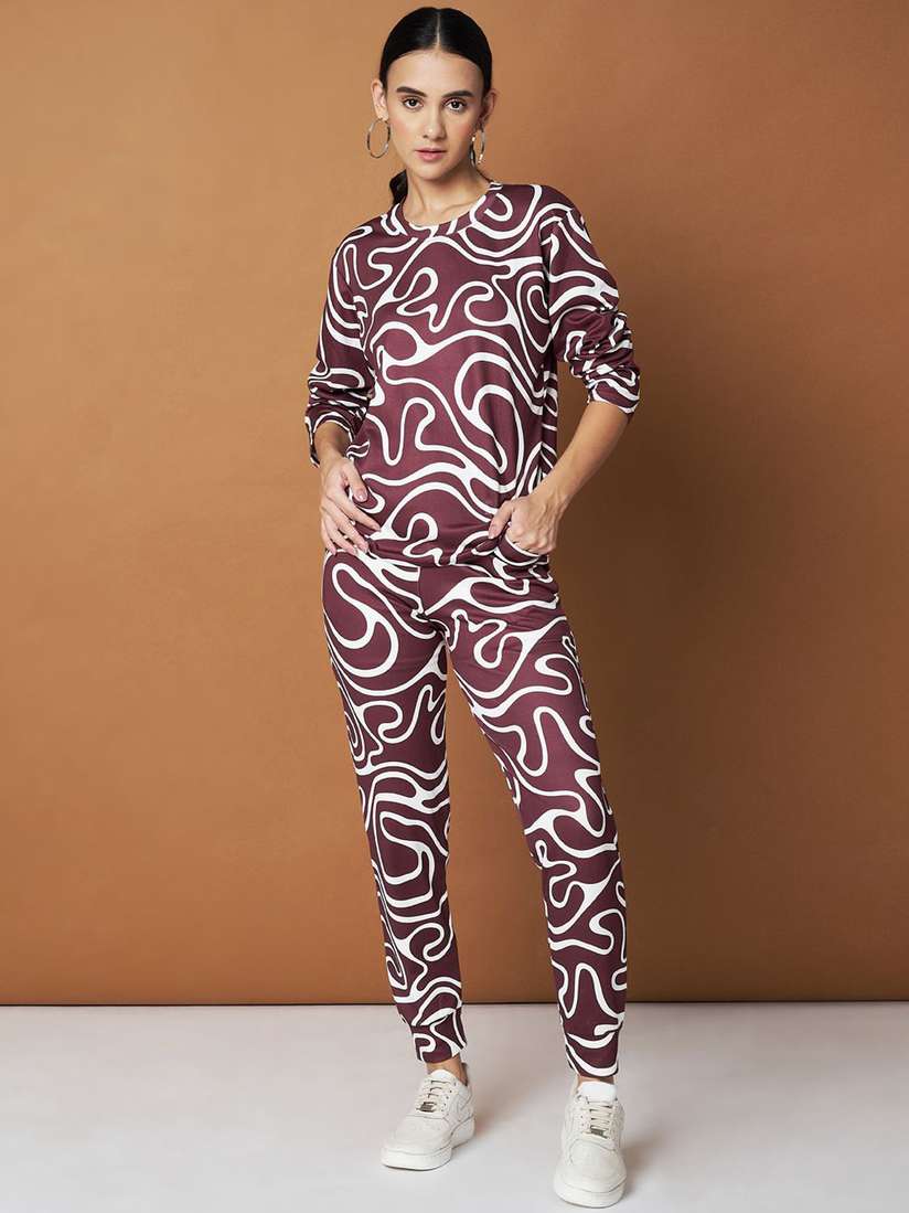 Buy DTR FASHION Abstract Printed Round Neck Sweatshirt With