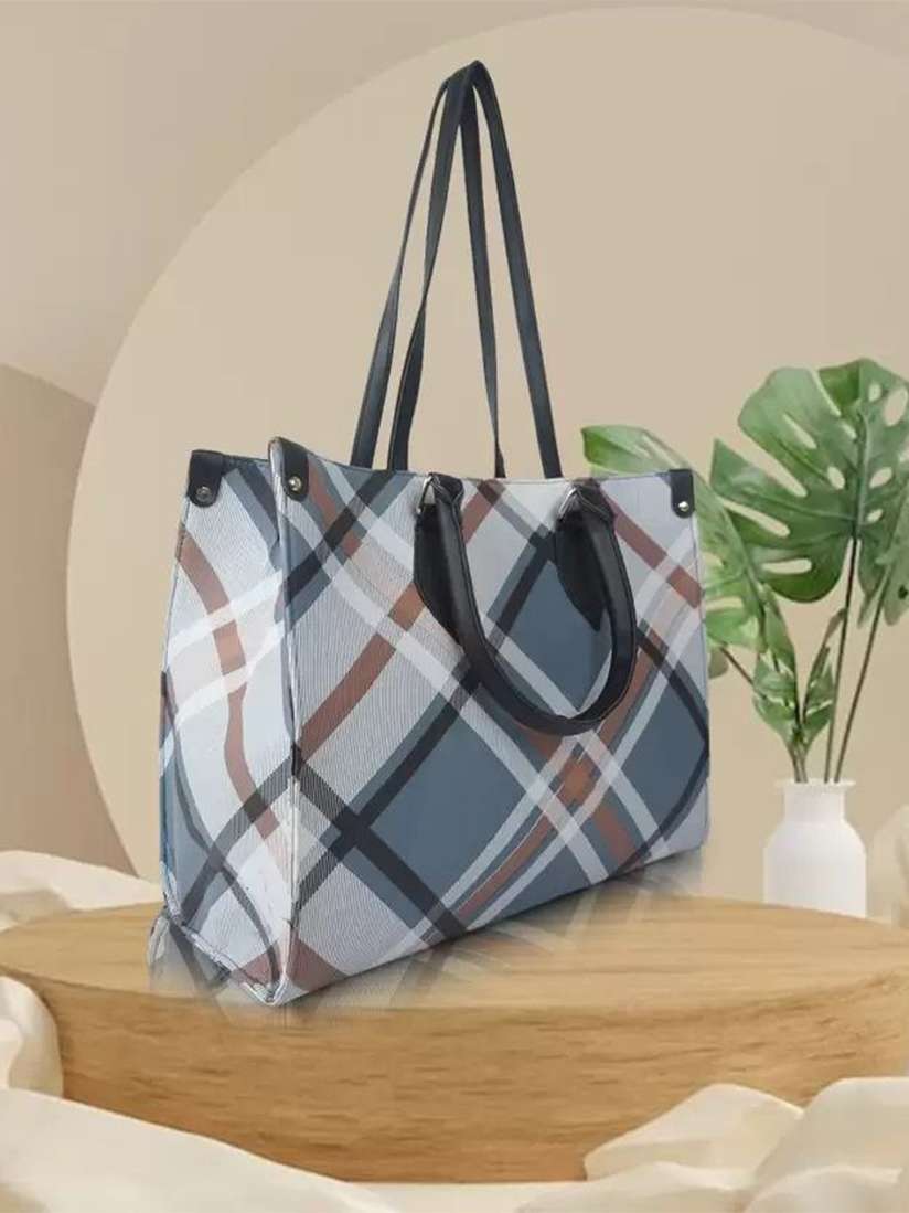 Buy Havenshike Checked Structured Shoulder Bag Handbags for