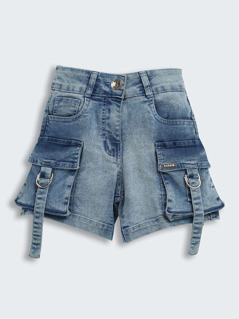 Buy Tiny Girl Girls Barbie Denim Outdoor Denim Regular Fit Shorts
