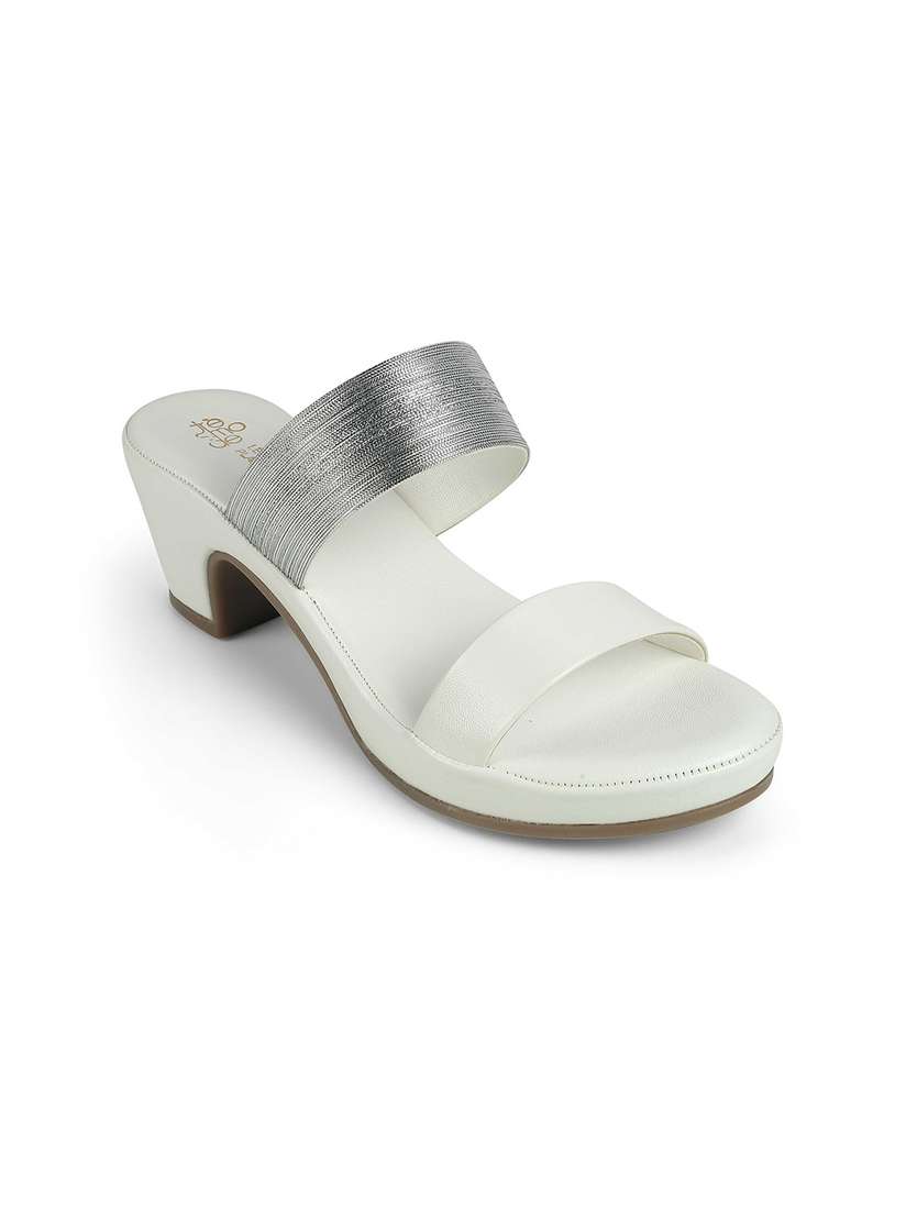 Tresmode Grey Low Heel Sandals Tresmode EDEN Women's Block Heel