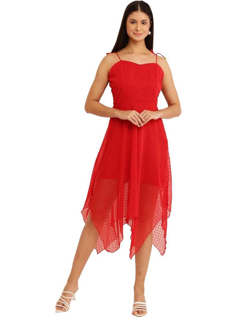 Buy Moda Rapido Georgette Fit Flare Dress Dresses for Women