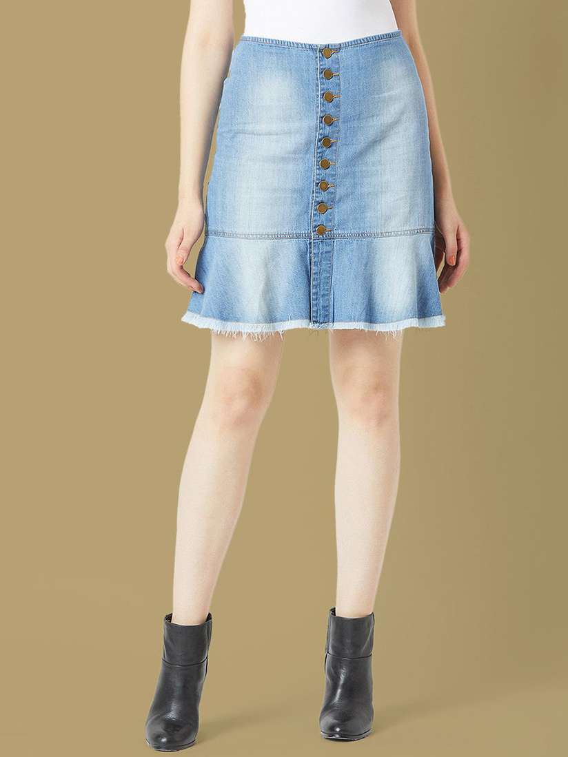 Buy The Roadster Lifestyle Co Mid-Rise Knee Length A-Line Mini