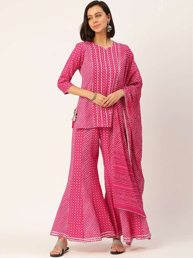 Myntra online kurti with palazzo clearance