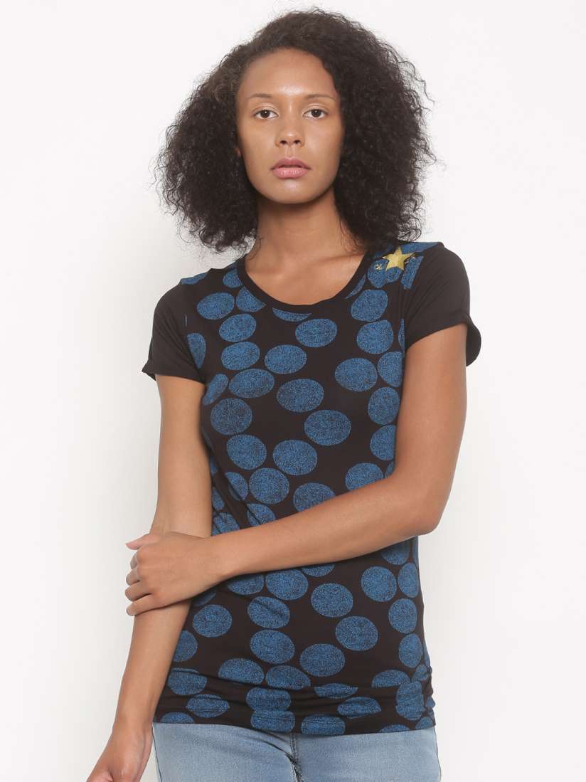 Buy Converse Women Black Printed Round Neck T shirt Tshirts for Women 2025119 Myntra