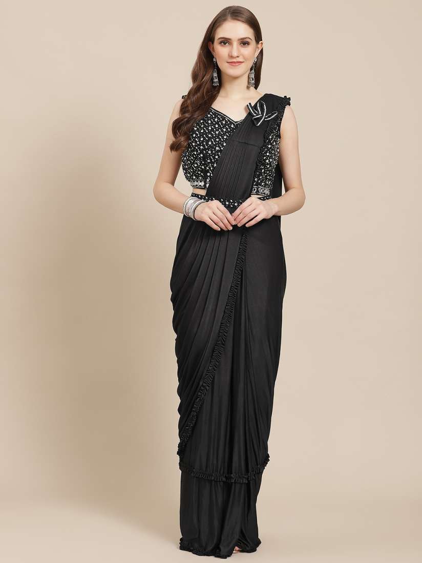 Buy Grancy Black Ready to Wear Saree Sarees for Women 20256442 Myntra