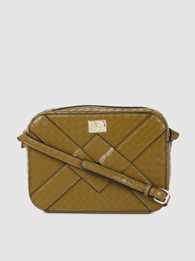 Buy Van Heusen Women Green Textured Structured Sling Bag Handbags for Women 20256820 Myntra