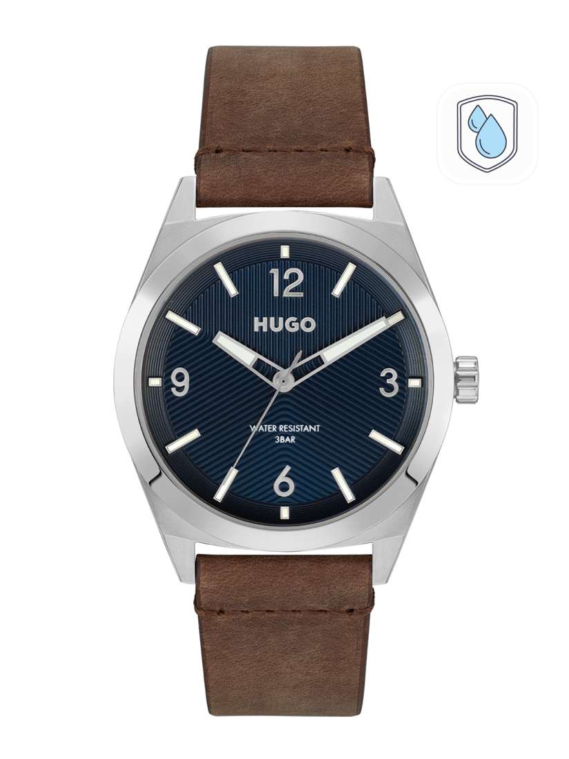 Buy HUGO Men Blue Make Leather Analogue Watch 1530249 Blue Watches for Men 20257376 Myntra