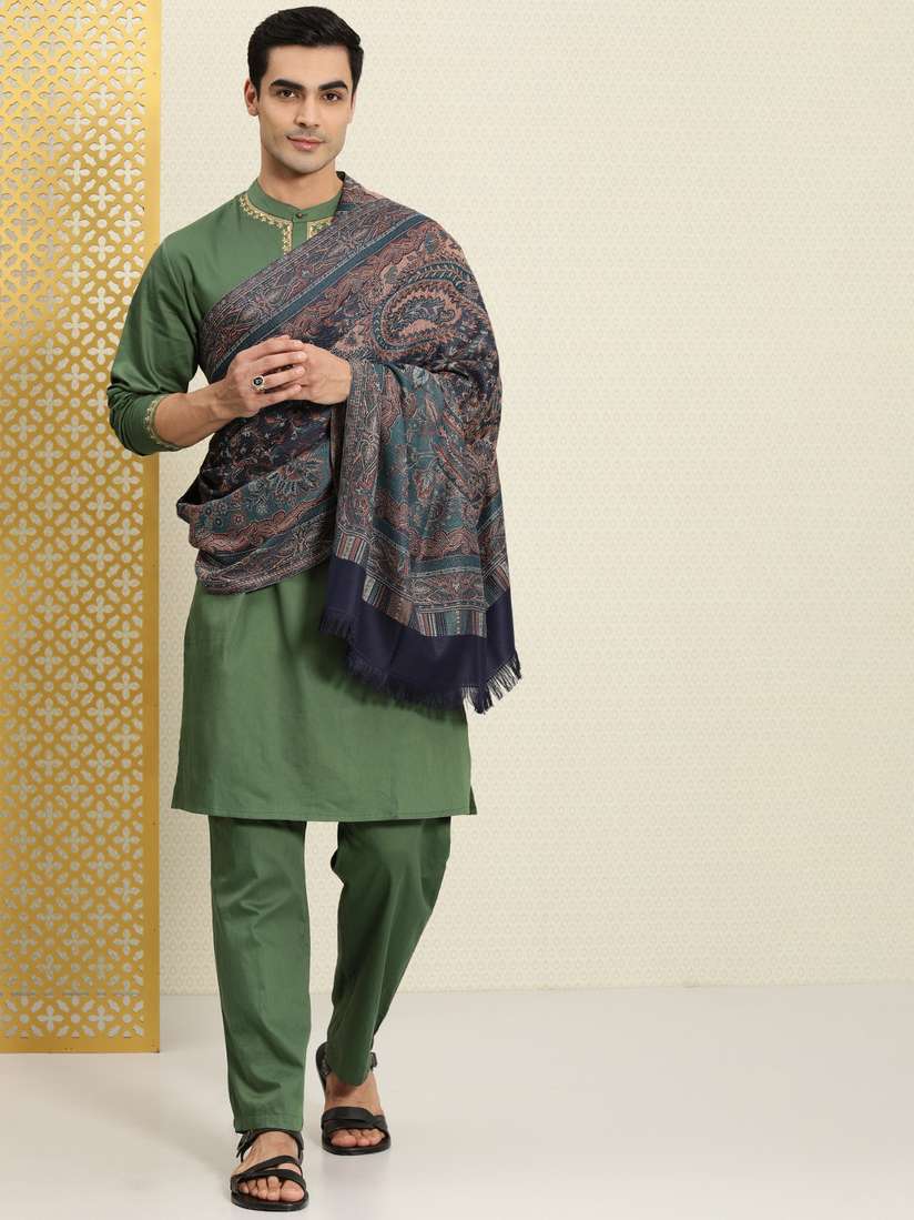 Punjabi Kurta Pajama With Shawl Turban Kurta Pajama With Muffler