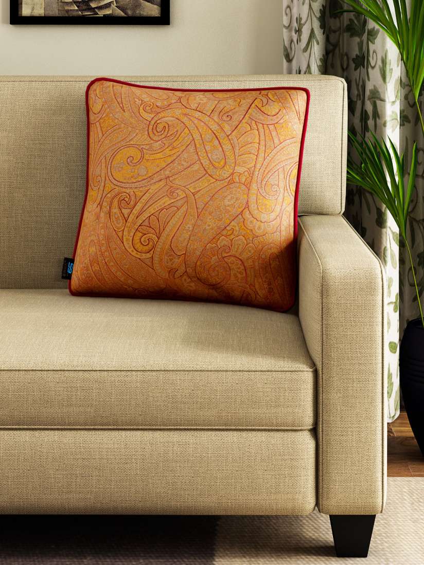 Buy S9home by Seasons Orange Patterned 20 x 20 Square Cushion Cover Cushion Covers for Unisex 2026889 Myntra
