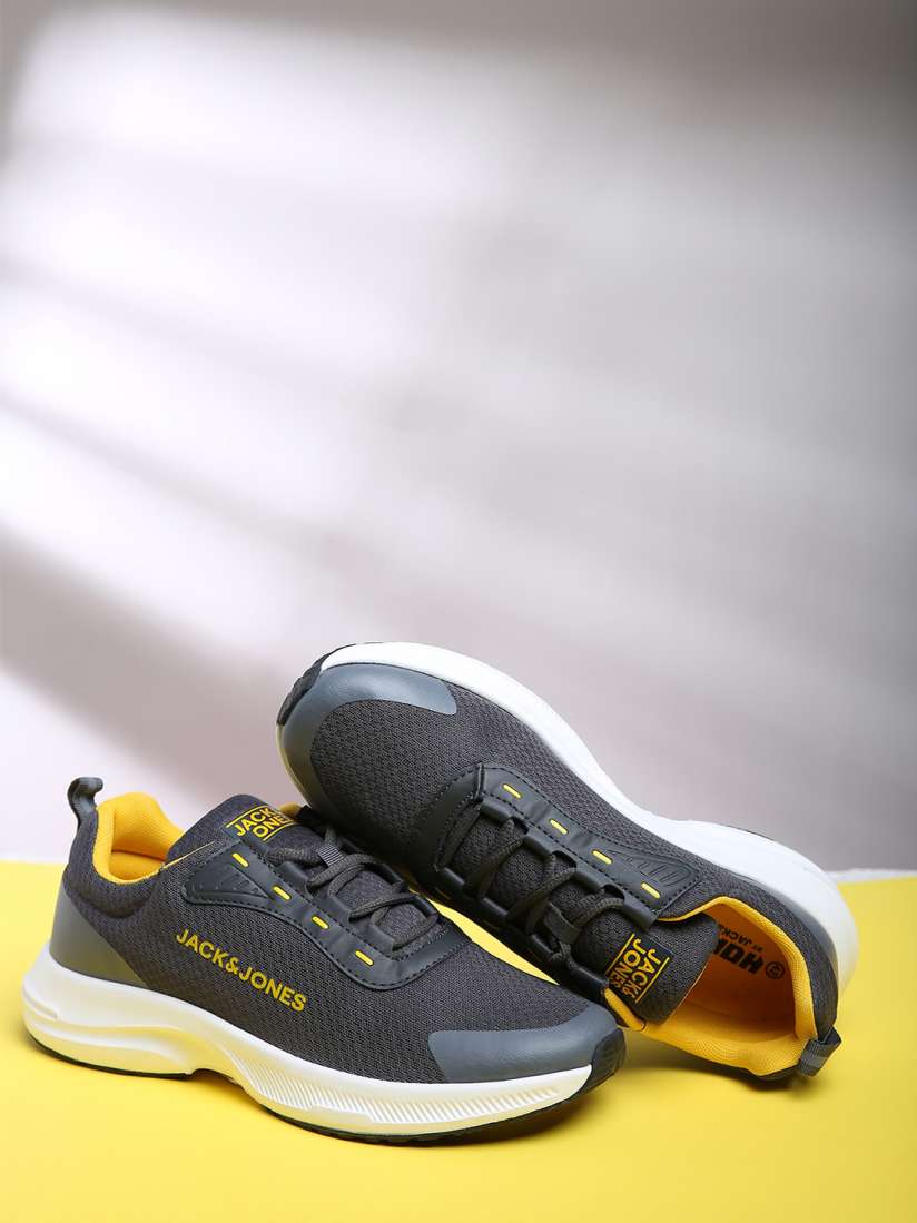 Buy Jack Jones Men Grey Woven Design Sneakers Casual Shoes for Men 20271424 Myntra