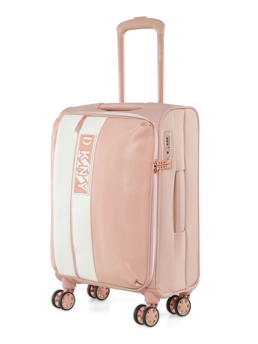 Buy DKNY INSTINCT Pink Solid Soft Sided Cabin Trolley Suitcase Trolley Bag for Unisex 20272780 Myntra