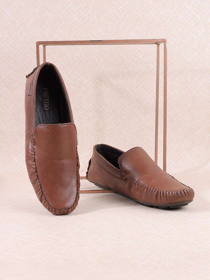 Buy Metro Men Tan Leather Loafers Casual Shoes for Men 20273686 Myntra