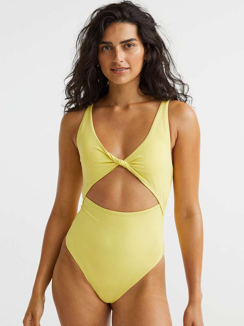Yellow swimsuit h&m top