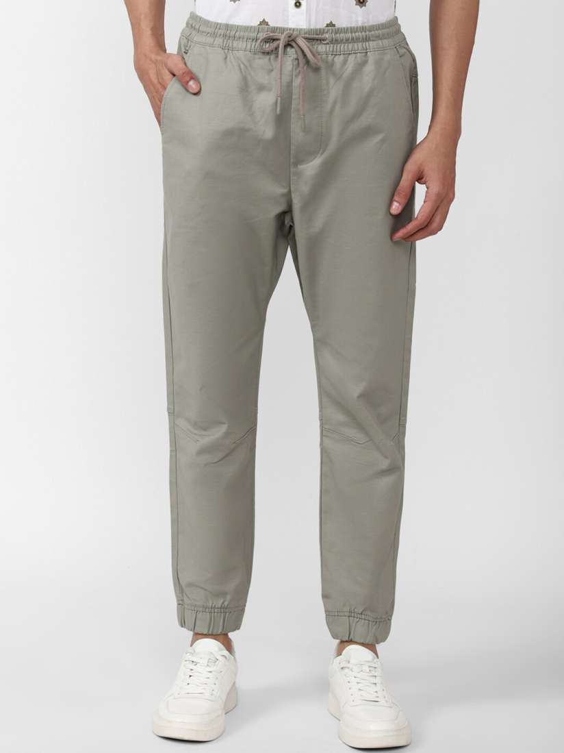 Buy Peter England Casuals Men Grey Solid Slim fit Joggers Track Pants for Men 20278224 Myntra