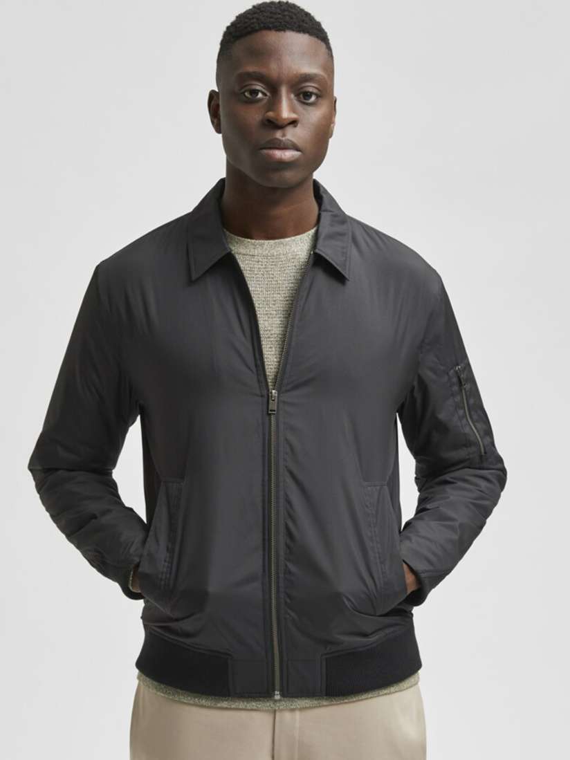 Buy SELECTED Men Black Bomber Jacket Jackets for Men 20281802 Myntra