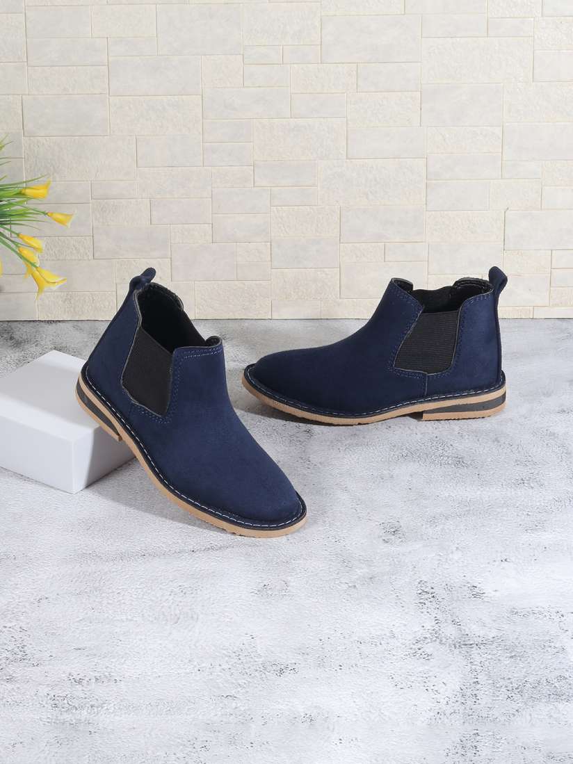 Buy Jazzy Juniors Boys Navy Blue Chesla Boot Boots for Boys 20288852 Myntra