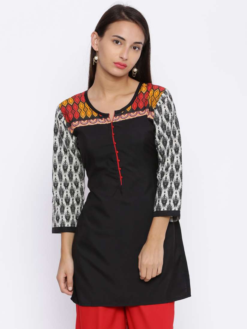 Buy Soch Black Printed Kurti Kurtis for Women 2028967 Myntra
