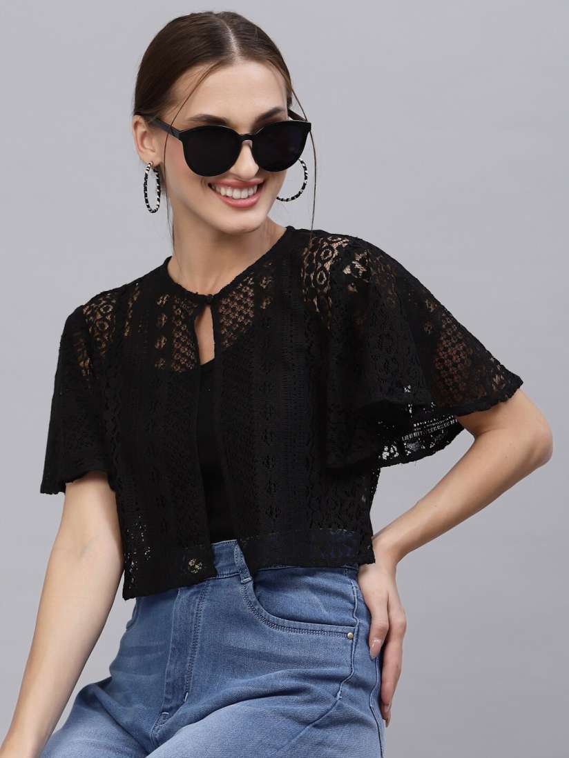 Black shrug myntra 2025